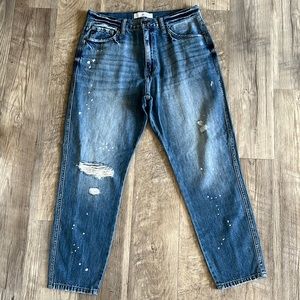 KanCan High Rise Distressed Mom Jean.